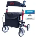 Produktbild: Antar Rollator Leichtgewicht Aluminium Faltbarer Reise Rollator rot