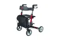 Produktbild: Antar Rollator Leichtgewicht Komplett-Set mit Gurt, Stockhalter und Tasche Farbe Rot