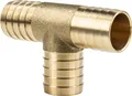 Produktbild: tecuro Schlauchverbinder T-Stück 1/2 Zoll (14 mm) Messing blank