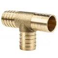 Produktbild: tecuro Schlauchverbinder T-Stück 1/2 Zoll (14 mm) Messing blank
