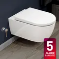 Produktbild: Dusch WC Spülrandlos Taharet Wand Hänge Toilette Bidet mit Sitz abnehmbar Design