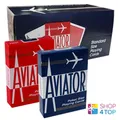 Produktbild: 12 Decks Aviator Standard Index Spielkarten 6 Rot 6 Blau Verpackt Box Uspcc Neu