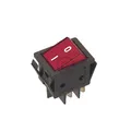 Produktbild: Wippschalter 2-polig 30x22mm Einbaumaß rot leuchtend für Kleingeräte Bügeleisen
