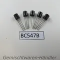 Produktbild: 5x Transistor BC547B bipolar NPN 50V 100mA 500mW TO92