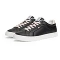 Produktbild: Tommy Hilfiger ICON COURT SNEAKER Plateausneaker Freizeitschuh, Halbschuh, Schnürschuh mit Flaggen-Logo schwarz 37 EU