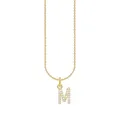 Produktbild: Thomas Sabo Kette-Anhänger Damen Buchstabe M Vergoldet KE2252-414-14
