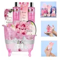 Produktbild: Badeset für Frau 8 tlg Kirschblüten Jasmin Duft Pflegeprodukte