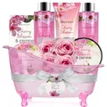 Produktbild: Badeset für Frau 8tlg Kirschblüten Jasmin Duft Pflegeprodukte Bades