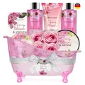 Produktbild: Badeset für Frau 8 tlg Kirschblüten Jasmin Duft Pflegeprodukte