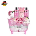 Produktbild: Badeset für Damen 8tlg Kirschblüten Jasmin Duft Pflegeprodukte