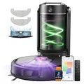 Produktbild: Vexilar W15 Saugroboter mit Wischfunktion und beutelloser Multi-Zyklon-Absaugstation, 10000Pa, LiDAR Navigation, 5 Karten, 180Min Max, 3-in-1 Saug und Wischroboter für Tierhaare, Teppiche, Hartböden