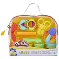 Produktbild: Play-Doh Starter Set, mit 4 Dosen zu je 56 Gramm und 9 Accessoires zum Schneiden und Formen, dazu Tasche zum Aufbewahren, für Kinder im Vorschulalter, Kinder