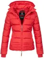 Produktbild: MARIKOO Designer Damen Winter Jacke Steppjacke Winterjacke Stepp gesteppt B668 [B668-Sol-Rot-Gr.S]