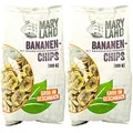 Produktbild: Maryland - 2er Set Bananenchips mit Rohrzucker gesüßt in 500 g Packung - Bananenscheiben getrocknet & geröstet ideal für Müsli, Süßspeisen, als Topping oder zum Backen - (Bananen Chips gezuckert)