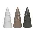 Produktbild: 3tlg. Tanne NORDIC weiß braun grau H12cm Tannenbaum scandi Weihnachten modern