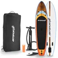 Produktbild: ArtSport Stand Up Paddling Board Set Beach Rocker aufblasbar 320 cm - 150 kg - Fußleine, Pumpe, Paddel, Tasche & Zubehör - SUP Board Standup Paddle