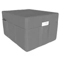 Produktbild: POKAR Husse für 3-teilige Klappmatratze 80x195x15 cm | Bezug mit Praktische Seitentaschen | Sitzhocker Funktion und Schutzhülle für Faltmatratze | Waschbar | Oeko-TEX | Made in EU | Grau