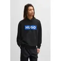 Produktbild: HUGO Blue Kapuzensweatshirt Nalves mit großem Logo-Druck, Unisex schwarz M