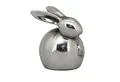 Produktbild: Exner GmbH Garten- & Wohnaccessoires Osterhase Hase ArgenT, silber, Dolomite, 12x11x15,5 cm