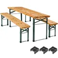 Produktbild: tectake Bierzeltgarnitur, Braun, Holz, Rechteckig, Gartenmöbel, Gartenmöbel-Sets