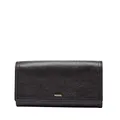 Produktbild: Fossil Brieftasche für Frauen Logan, Leder/Polyurethan Trim Klappe Clutch schwarz 19,4 cm L x 2,5 cm B x 10,2 cm H SL7833001