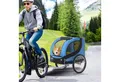 Produktbild: PawHut Fahrradhundeanhänger mit Universalkupplung, Hundeanhänger, Fahrrad, klappbar Fahne, für Garten, Balkon, Blau+Schwarz