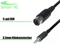 Produktbild: Audio Kabel 5pol DIN Stecker 3,5mm Klinke 1,5m Klinken Adapter Verbindungskabel