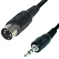 Produktbild: Audio Kabel 5pol DIN Stecker auf 3,5mm Klinke Stecker 1,5m Klinken Adapter