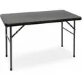 Produktbild: Relaxdays Gartentisch Rechteckig Kunststoff Schwarz Klappbar 74 cm x 121,5 cm x 61,5 cm