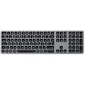 Produktbild: SATECHI Aluminium Bluetooth Tastatur mit Ziffernblock – Kompatibel mit 2022 MacBook Pro/Air M2, 2021 MacBook Pro M1 & Max, 2021 iMac, 2021 iPAd Pro M1, 2020 Mac mini & mehr, DE