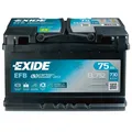 Produktbild: Autobatterie Exide EL752 EFB 12V 75Ah 730A Start-Stop Starterbatterie