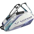 Produktbild: Victor Racketbag Doublethermobag BR9215 HB (Schlägertasche, 2 Hauptfächer, Schuhfach) 2025 weiss/blau
