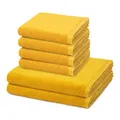 Produktbild: Vossen - 6 teiliges Frottier-Set - Vegan Life (4 X Handtuch 2 X Duschtuch im Set) - 580 g/m2 - Baumwolle - Frottee - saugstark - weich und flauschig - Salamander