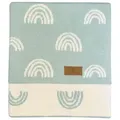 Produktbild: Babydecke DIKOS® aus Bio-Baumwolle - Regenbögen - Baby Decke für Neugeborene, DIKOS, Geschenk zur Geburt - Strickdecke PREMIUM Qualität - atmungsaktiv