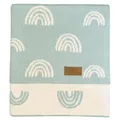 Produktbild: DIKOS Babydecke GOTS 100% Bio Baumwolle Regenbogen Mint Neugeborenen Decke Mädchen Junge Kuscheldecke Strickdecke Baumwolldecke Kinderwagen Baby Erstausstattung Geschenk zur Geburt