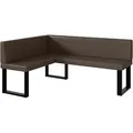 Produktbild: Meblini Eckbank, Braun, Leder, L-Form, 168x128 cm, Esszimmer, Bänke, Eckbänke
