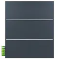 Produktbild: Briefkasten anthrazit mit Zeitungsfach MOCAVI Box 141 Postkasten Edelstahl-Detail Wand-Briefkasten mit Zeitungsrolle groß, wetterfest, rostfrei, modern deutsche Marken-Qualität DIN A4 (RAL 7016)