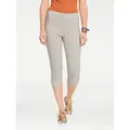 Produktbild: Caprihose HEINE, Damen, Gr. 36, Normalgrößen, beige (sand), 70% Viskose, 25% Polyamid, 5% Elasthan, unifarben, 3/4-Länge, Hosen Caprihose