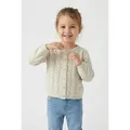 Produktbild: Name It Strickjacke NMFBANNI für Mädchen mit Ajour-Strick und Rippbündchen unifarben, casual, regular fit, Baumwolle, Rundhals beige 62 EU