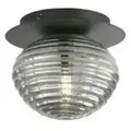 Produktbild: Deckenleuchte Luce Ambiente e Design, Schwarz, Metall, Glas, oval,oval, 17 cm, gleichmäßige Lichtverteilung, Lampen & Leuchten, Innenbeleuchtung, Leuchten nach Räumen, Bürolampen