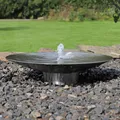 Produktbild: CLGarden Edelstahl Springbrunnen Wasserschale EWS60 Garten Brunnen Set 60cm mit LED Beleuchtung