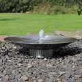 Produktbild: CLGarden Edelstahl Springbrunnen Wasserschale EWS60 Garten Brunnen Set 60cm mit LED Beleuchtung