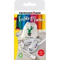 Produktbild: Eberhard Faber Textilmarker 8 Stück im Etui + 4 Schablonen mit Sc