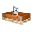 Produktbild: Garronda Holzaufsatzrahmen für Palette Aufbewahrungskiste aus Holz Palettenaufsatzrahmen Holzkiste (ohne Palette) Braun 1 Stück 120x80x20 cm GD-0096