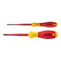 Produktbild: Wiha Schraubendreher Set SoftFinish electric slimFix Schlitz, PlusMinus/Pozidriv 2-tlg. in Blister
