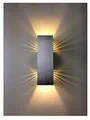 Produktbild: SpiceLED Wandleuchte | ShineLED-14 | 2x7W Warmweiß | hell silbernes Gehäuse | Schatteneffekt | High-Power LED Wandlampe dimmbar