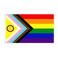 Produktbild: Progress Pride Flagge, LGBTQIA2+ Flagge, Gay Pride Flagge, Regenbogenflagge, ...