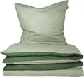Produktbild: SCHIESSER Bettwäscheset Doubleface | Renforcé | 2-teilig | Zweifarbig | 100 % Baumwolle | ® Green | Reißverschluss | 155x220cm + 80x80cm | Grün