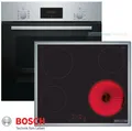 Produktbild: BOSCH Herdset Autark Einbaubackofen + Glaskeramik Kochfeld 60cm TouchControl NEU