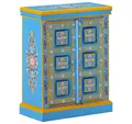 Produktbild: vidaXL Sideboard Sideboard Massivholz Türkis Handbemalt (1 St)